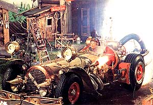 Det gnistrer og spraker når Reodor startet motoren i Il Tempo Gigante.